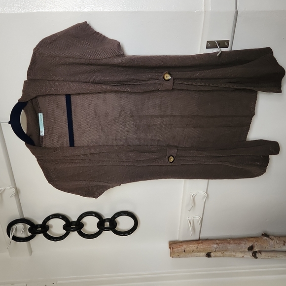 Maurices- Short Sleeve Cardigan- Brown- Size Small - Picture 1 of 5